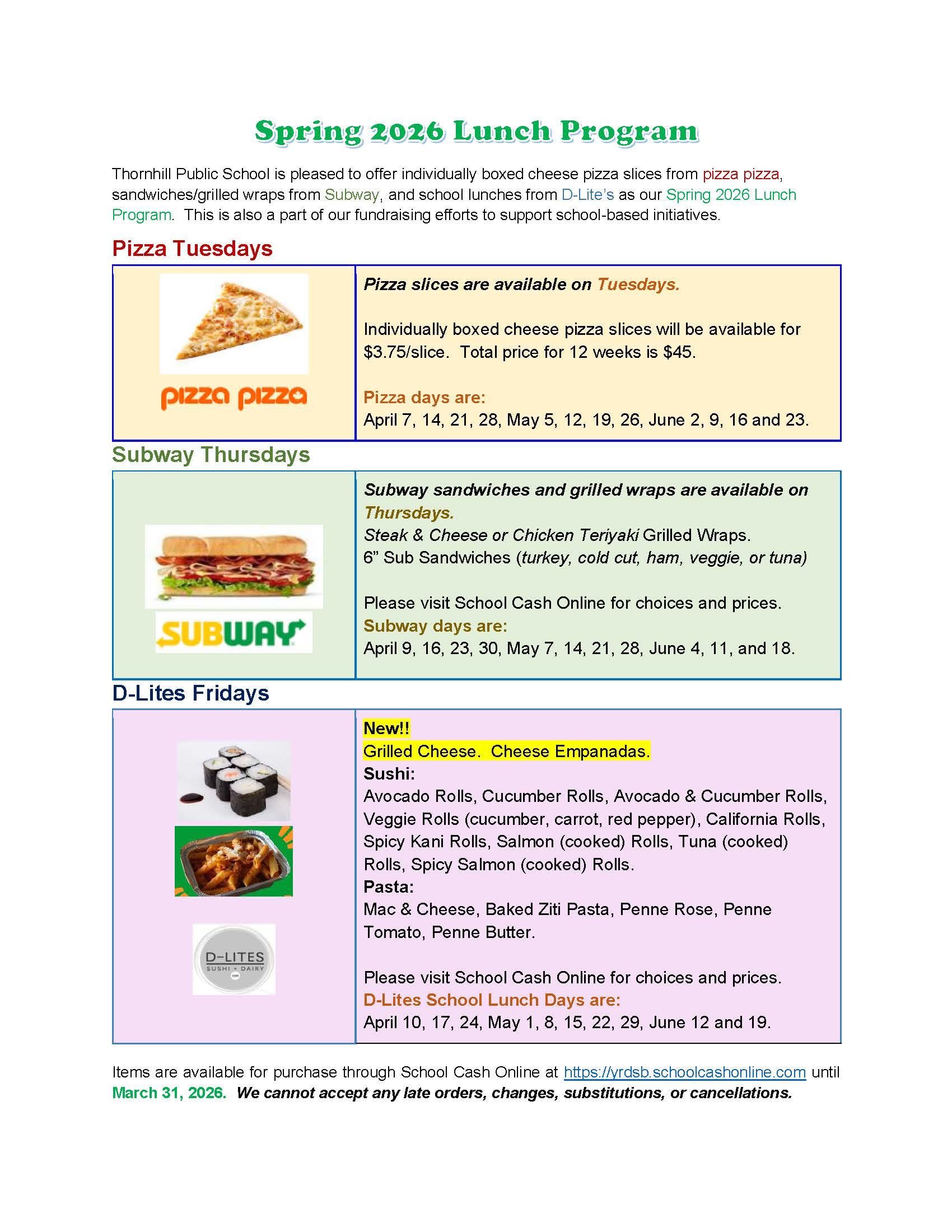 Spring Lunch Flyer