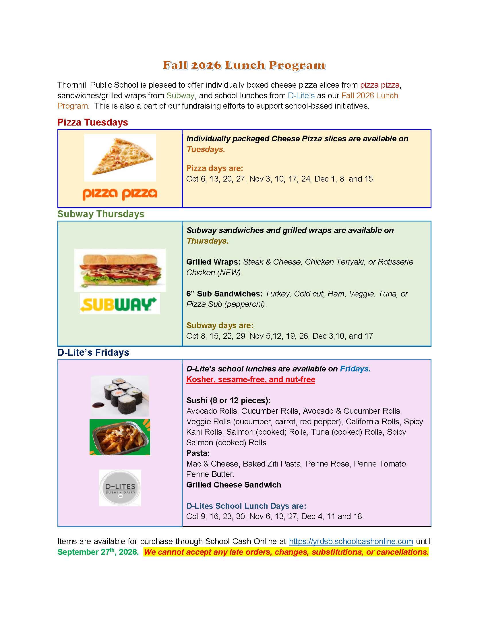 Fall 2026 Lunch Flyer